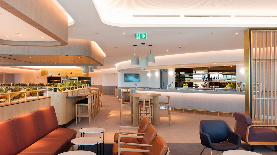 Qantas' domestic business lounge in Brisbane.