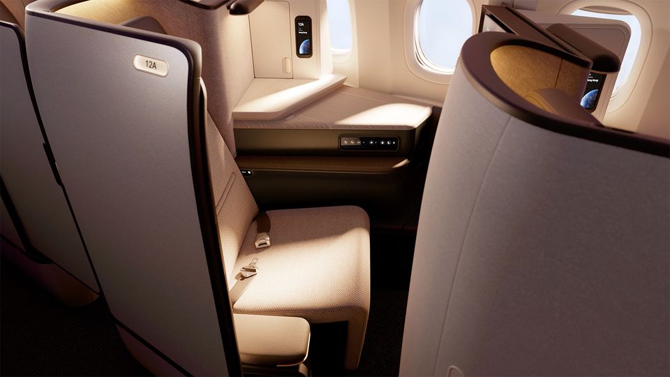 Cathay Pacific's new Aria Suites 777 business class.