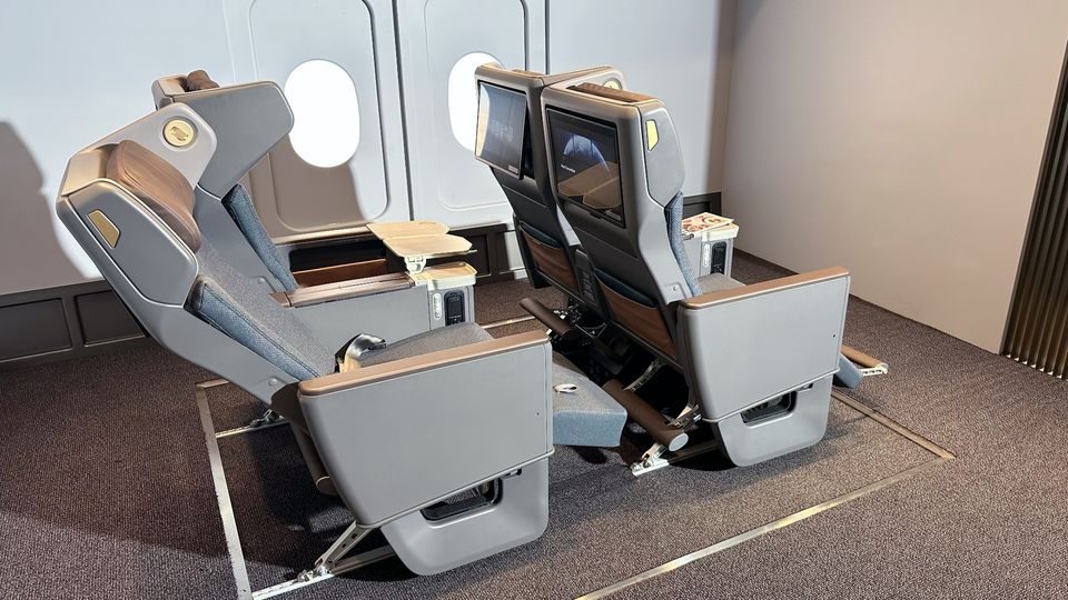 Cathay's new 777 premium economy seat.