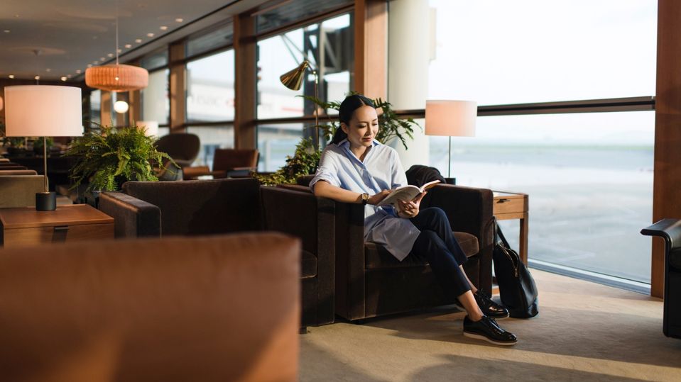 There's no shortage of seating at Cathay's The Pier Business lounge.