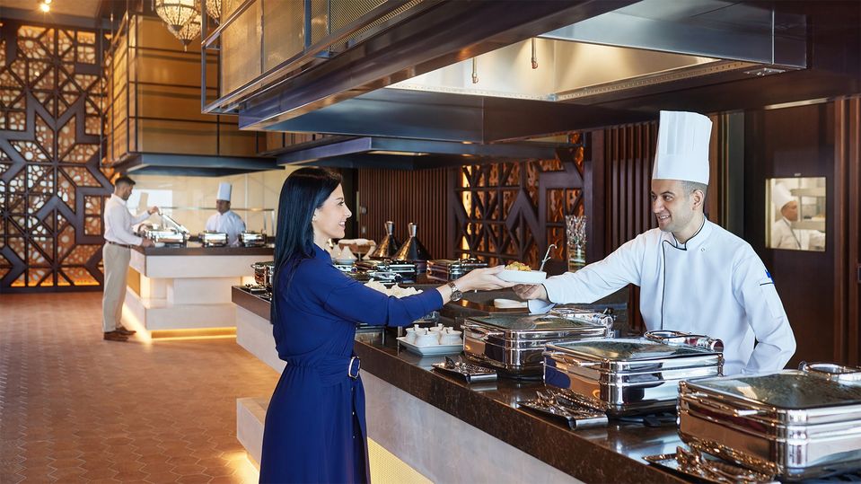Treat your taste buds at Etihad's Abu Dhabi business lounge.