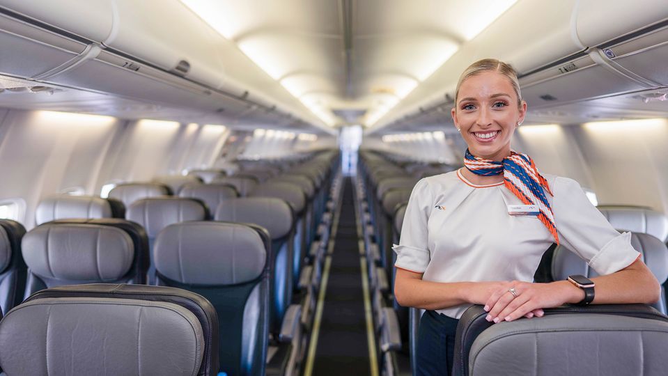 Rex Airlines Boeing 737 economy class.