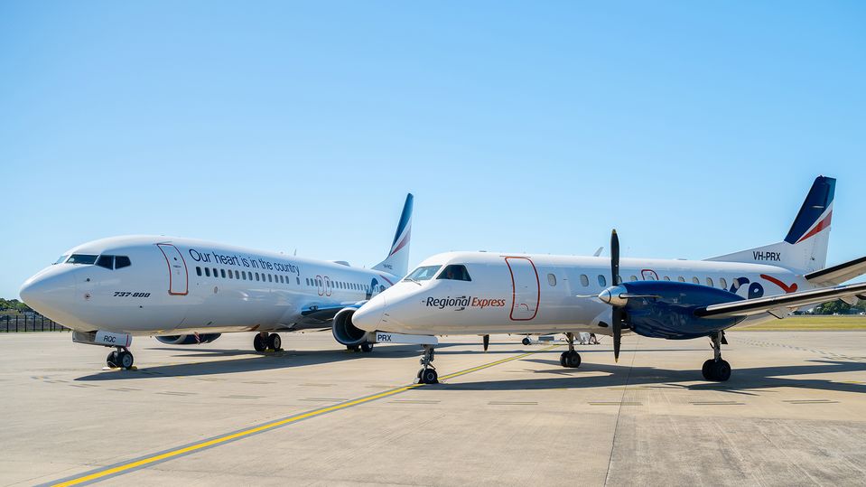 Rex Airlines' Boeing 737 and Saab 340.