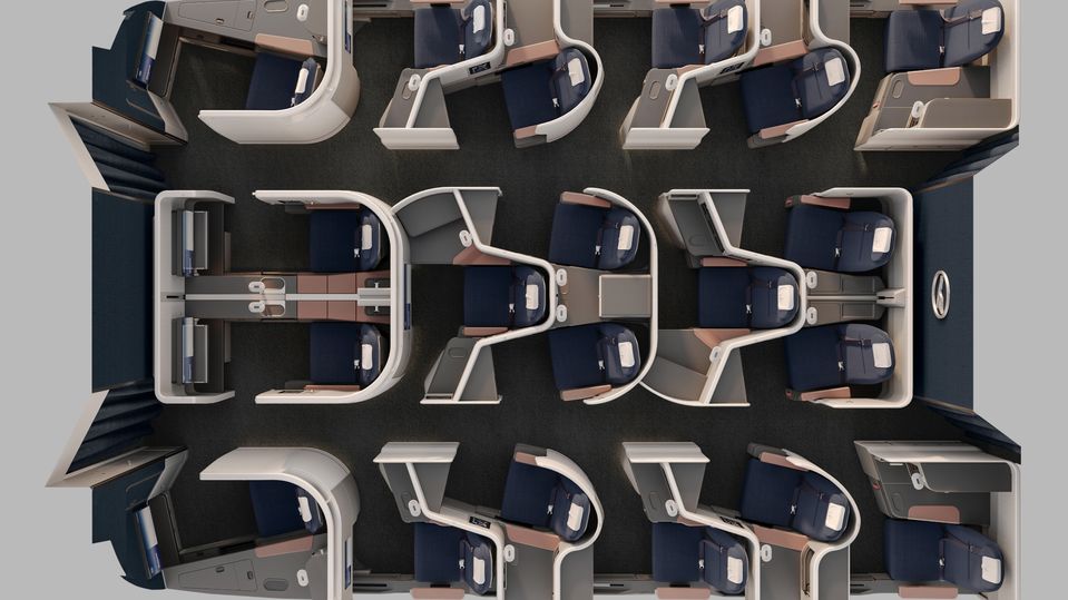 Lufthansa's Allegris business class cabin.
