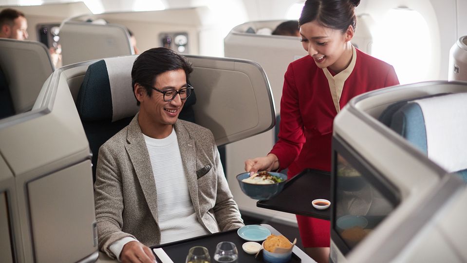 Business class on the Airbus A350 is a comfortable path to achieving status.