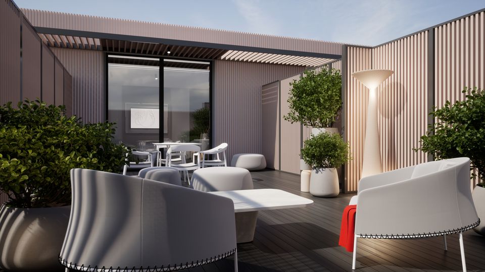 Each La Premiere lounge suite boasts its own outdoor patio.
