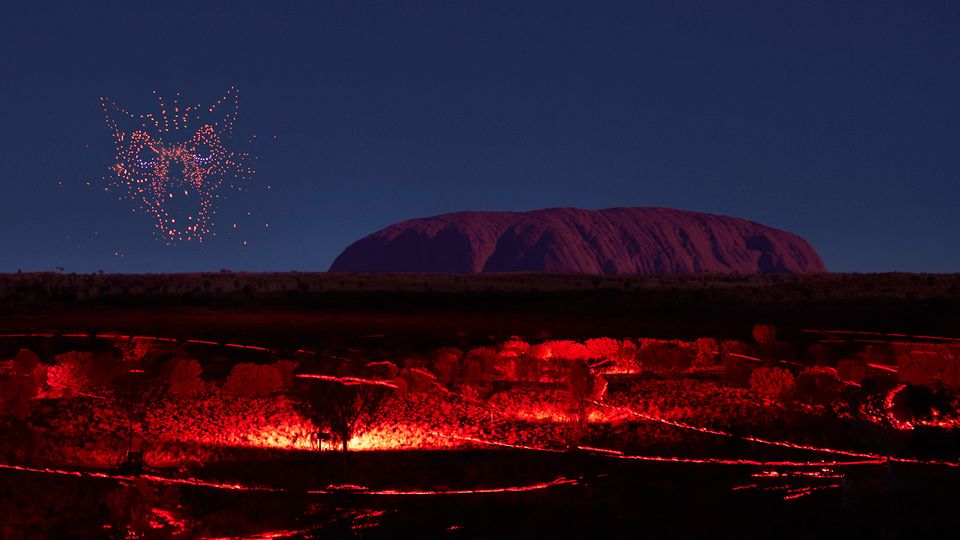 An ancient story takes flight in the heart of Australia.. Voyages Indigenous Tourism Australia