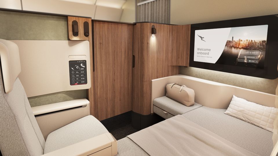 Qantas A350 first class.