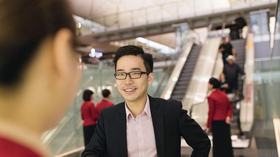 Cathay Pacific's The Bridge lounge at Hong Kong.