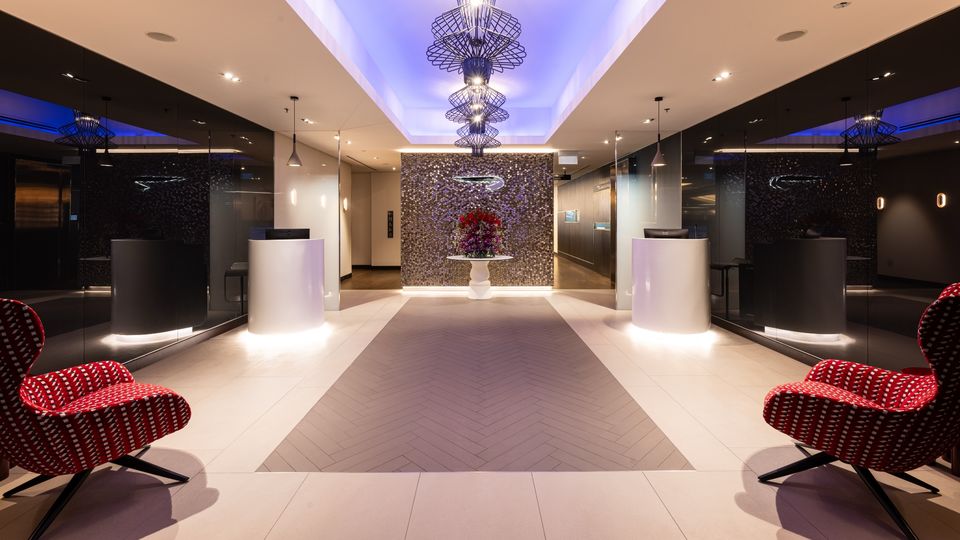 Inside BA's upgraded Singapore lounge.