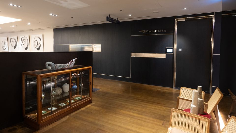 Inside BA's upgraded Singapore lounge.