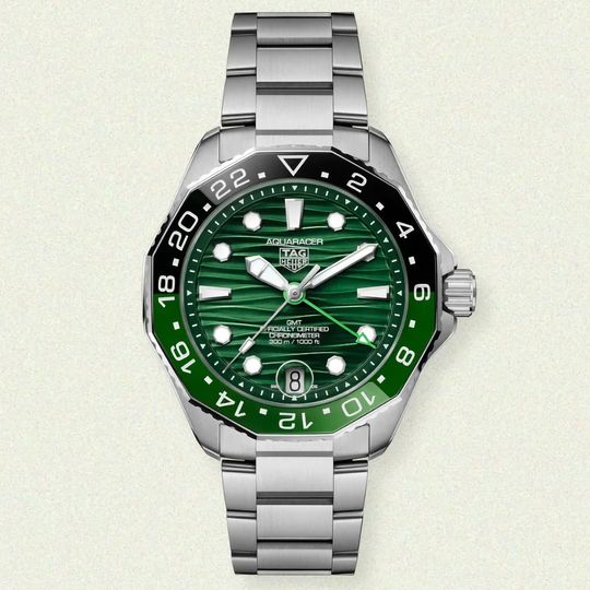 TAG Heuer Aquaracer Professional 300 GMT houses the new COSC-certified TH31-03 calibre, offering an 80-hour power reserve and stunning blue or green dials.