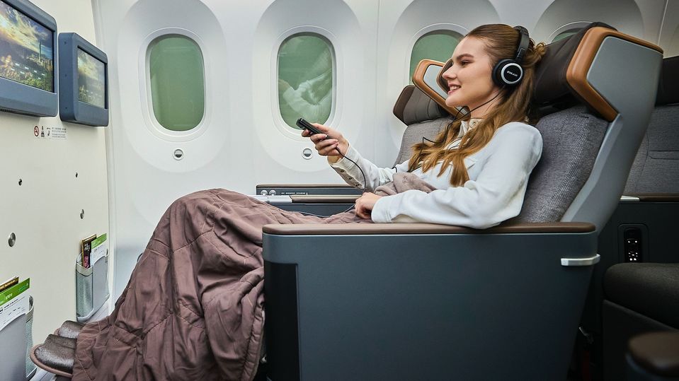 Eva Air's new 787-9 premium economy seat.