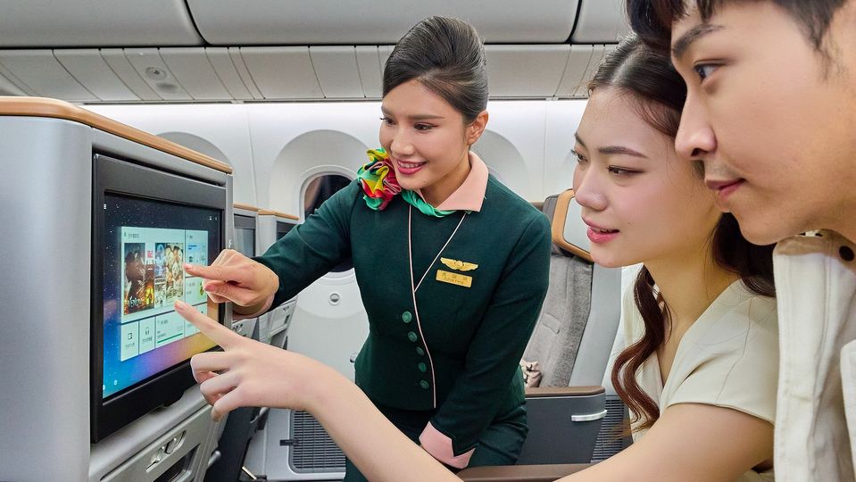 Eva Air's new 787-9 premium economy seat.