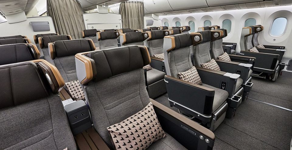 Eva Air's new 787-9 premium economy seat.