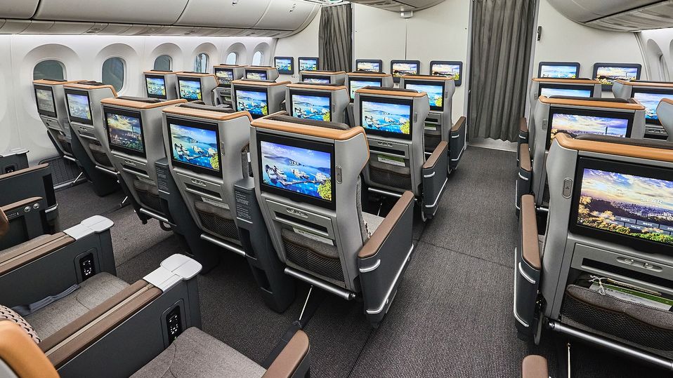 Eva Air's new 787-9 premium economy seat.