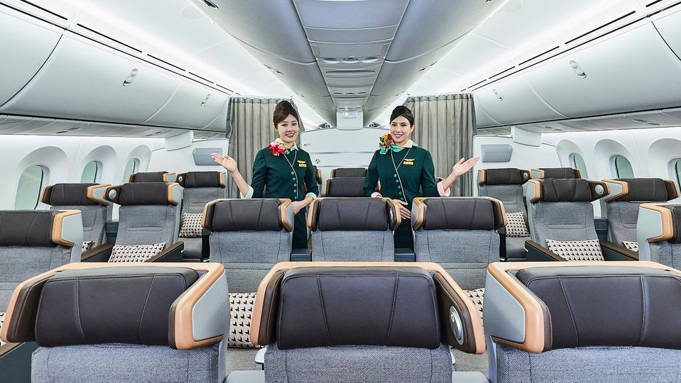 Eva Air's new 787-9 premium economy seat.