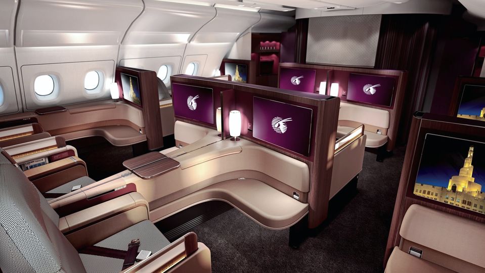 First class on Qatar Airways' A380.
