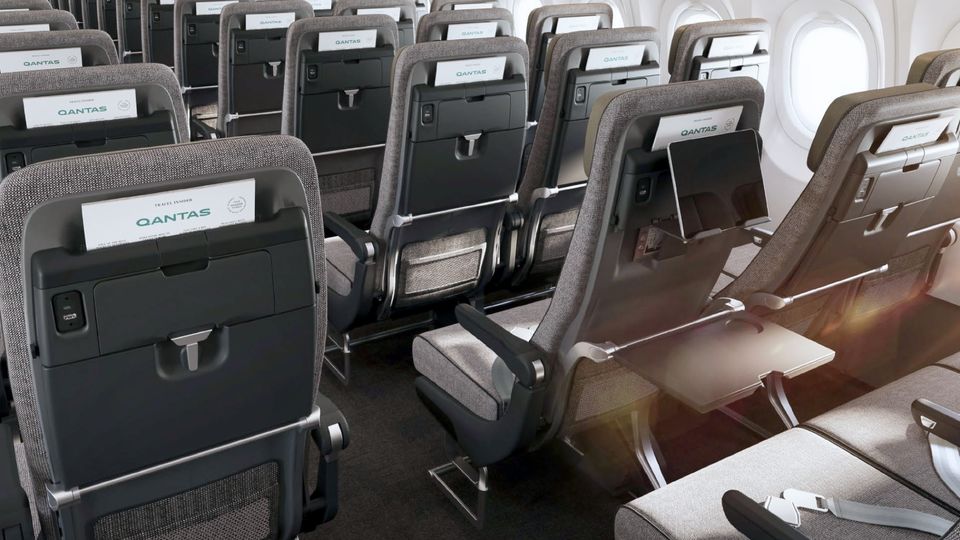 Qantas' A321XLR economy class.