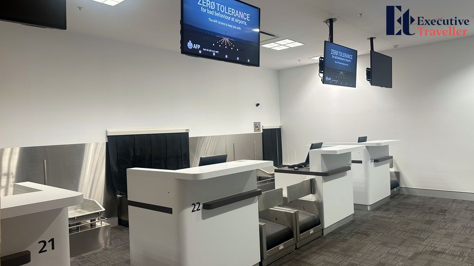 Sydney Airport's new Ascent first class check-in suite.