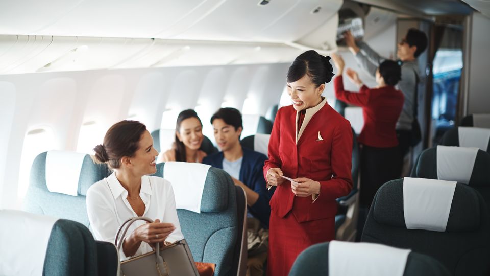 Fancy an upgrade from Cathay's regional business class recliner to a first class flatbed?