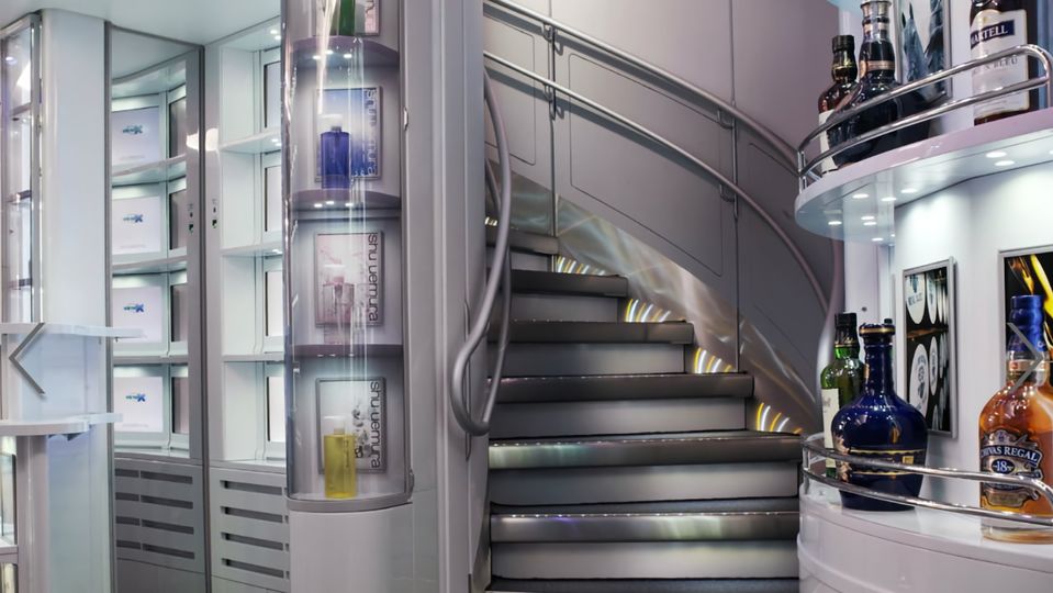 Duty-free shopping on Korean Air's A380.