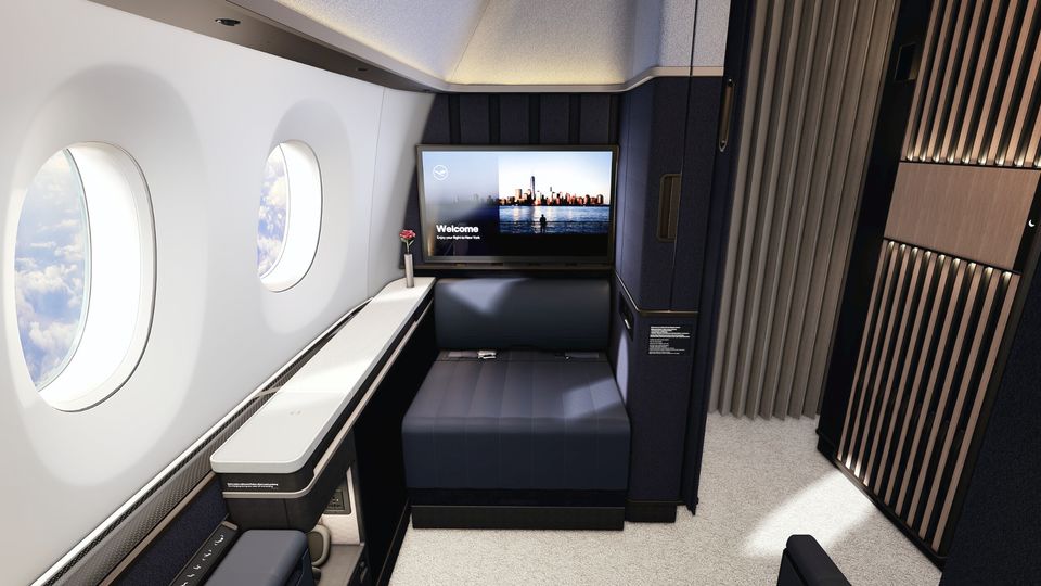 Lufthansa's Allegris first class single suite.