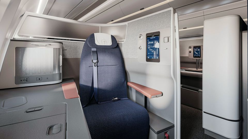 Expect the 747's upper deck to include two of these Allegris business class suites.