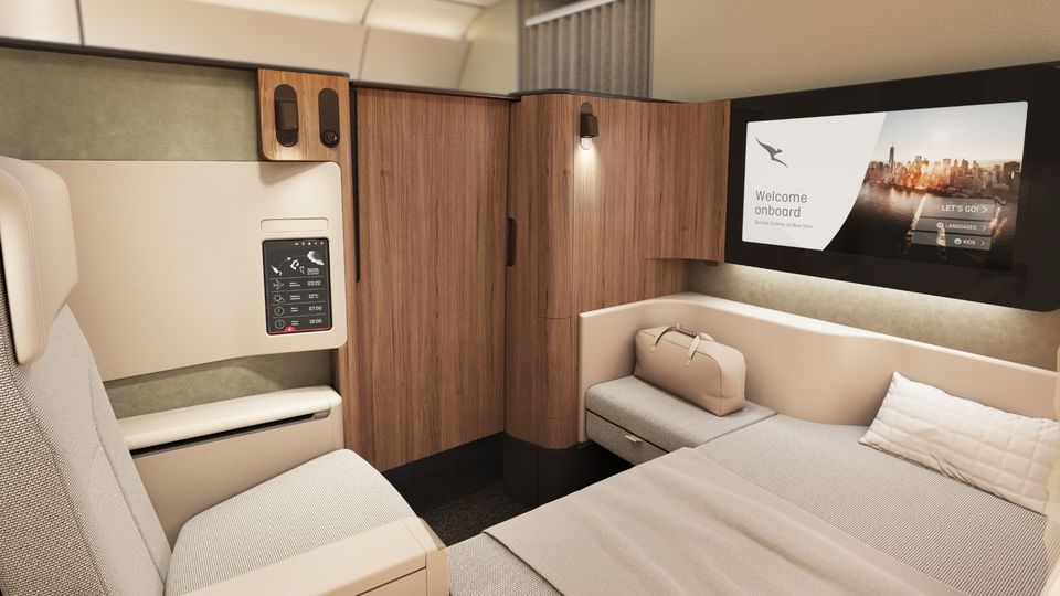 Qantas' A350 first class.