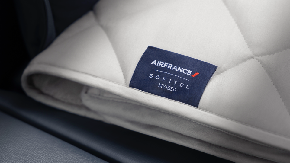 Air France's new business class mattress pad from Sofitel.