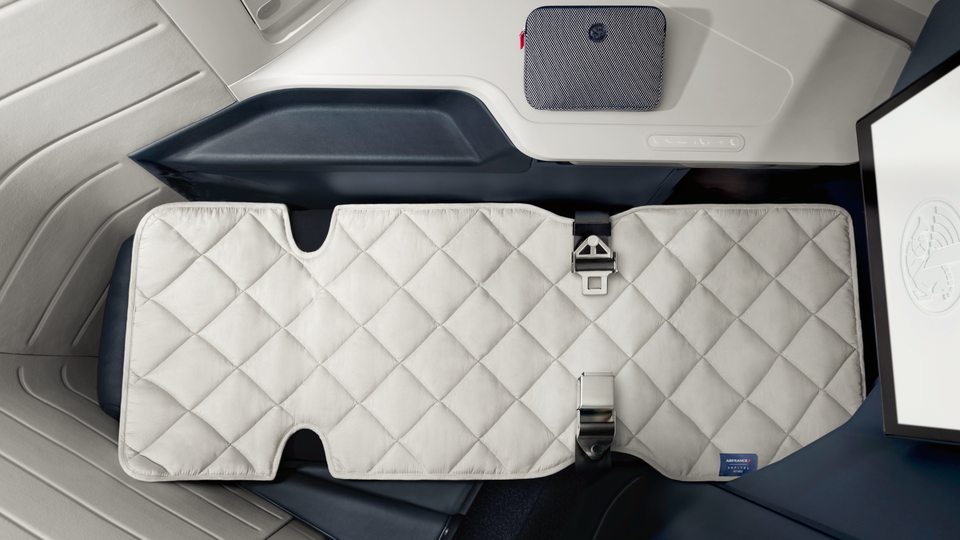 Air France's new business class mattress pad from Sofitel.