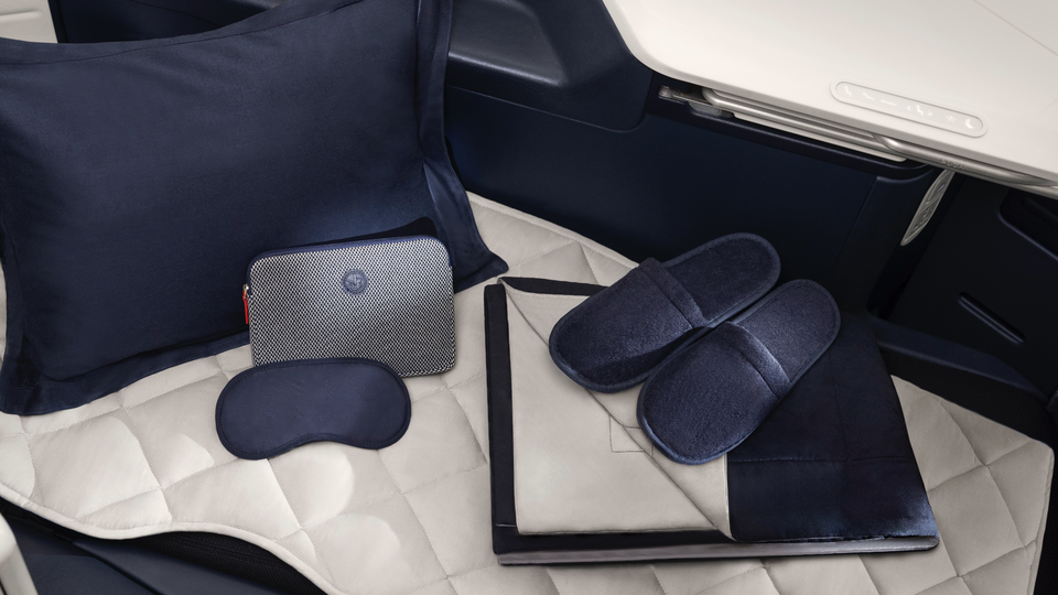 Air France's new business class mattress pad from Sofitel.