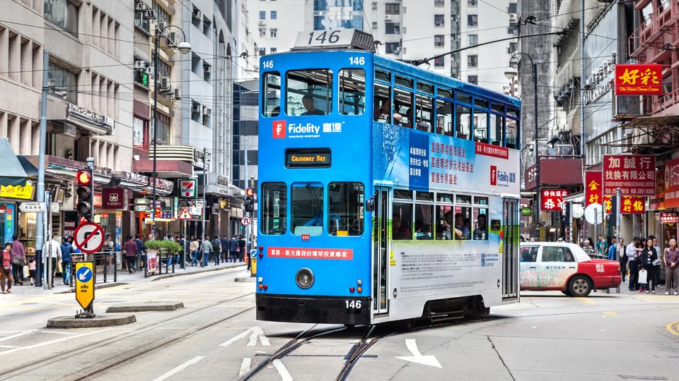 Double-decker trams are an iconic part of the Hong Kong experience.