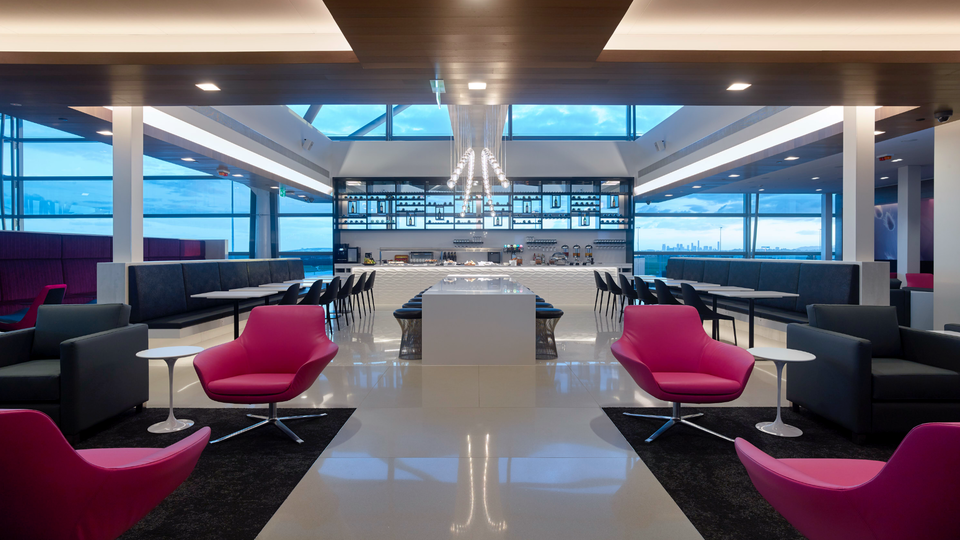 Air New Zealand's lounges have a contemporary if somewhat 'hard' design.