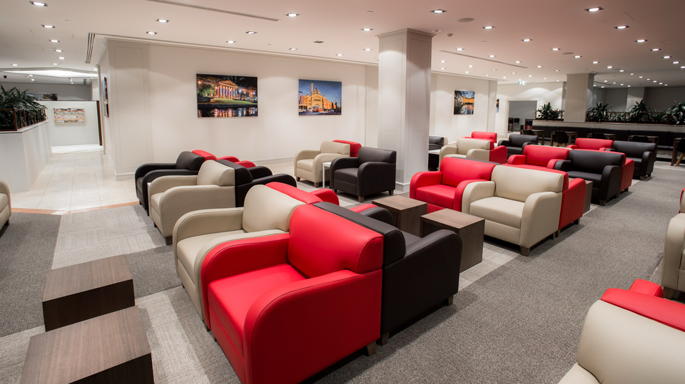 Ahead of Melbourne-Doha flights, head to the Marhaba Lounge.
