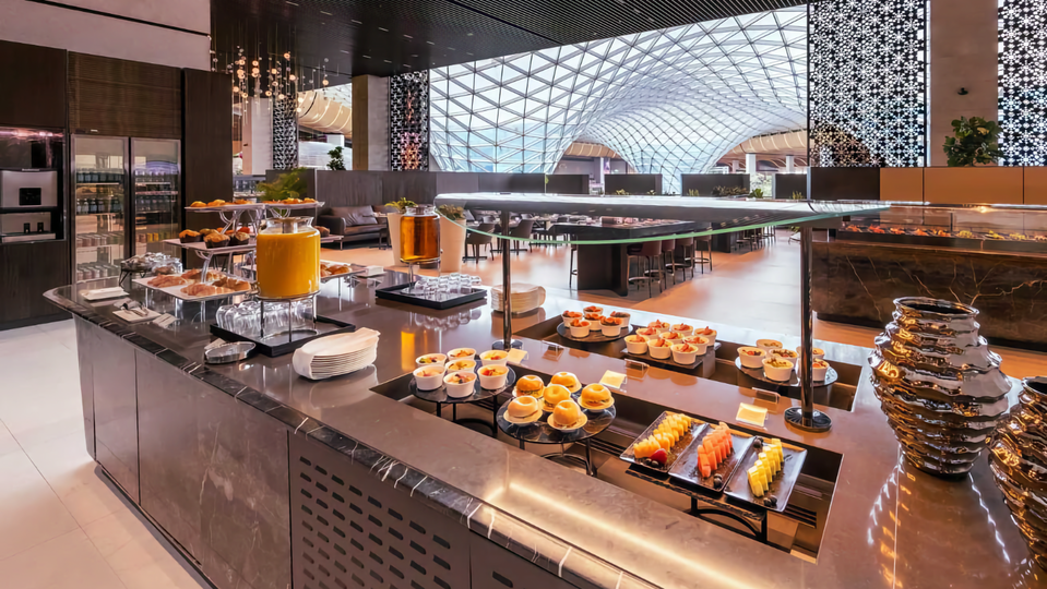 Qatar Airways' Al Mourjan 'Garden' lounge at Doha.