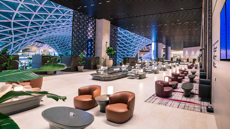 Qatar Airways' Al Mourjan 'Garden' lounge at Doha.