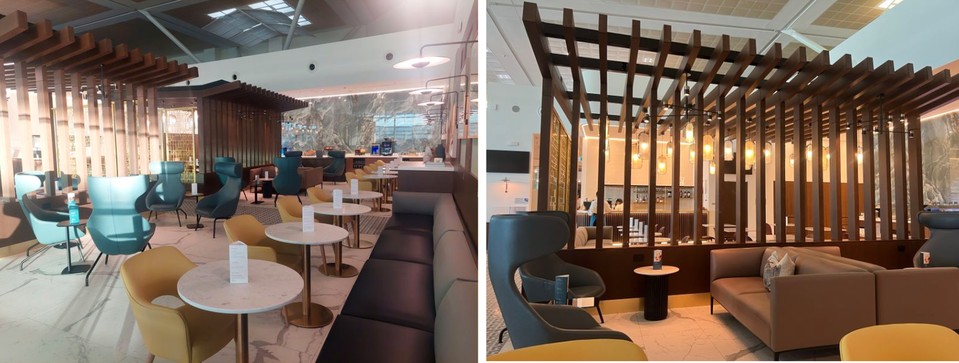 Inside Brisbane Airport's new Escape Lounge.
