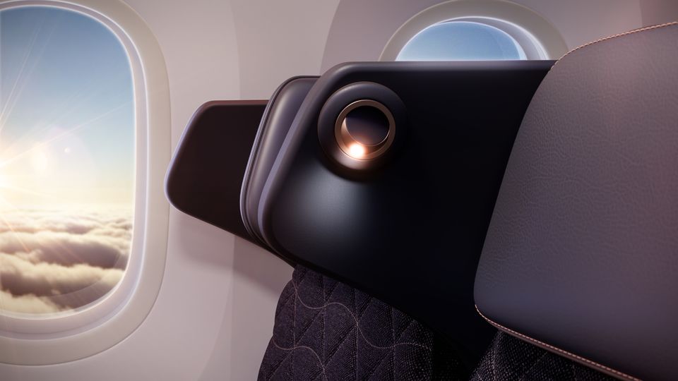 Riyadh Air's 787 premium economy seat.