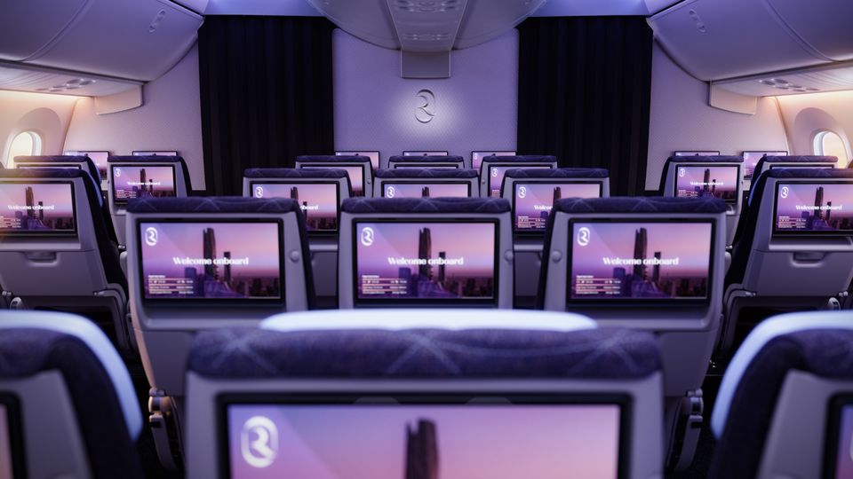 Riyadh Air's 787 economy class seat.
