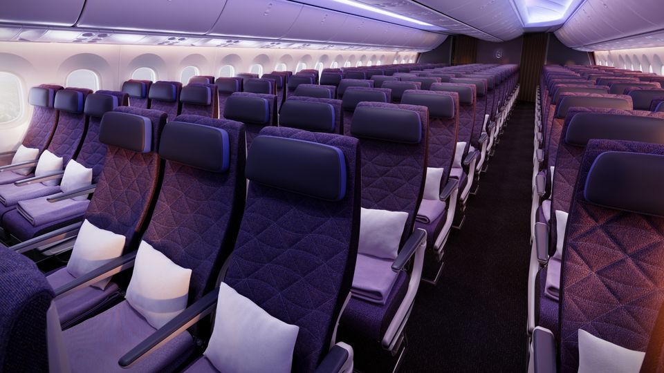 Riyadh Air's 787 economy class seat.