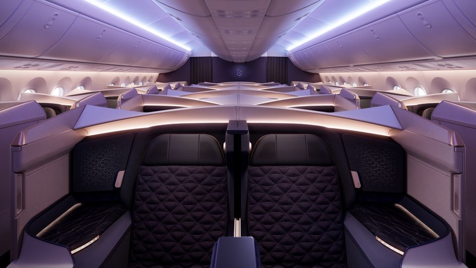 Riyadh Air's 787 business class.