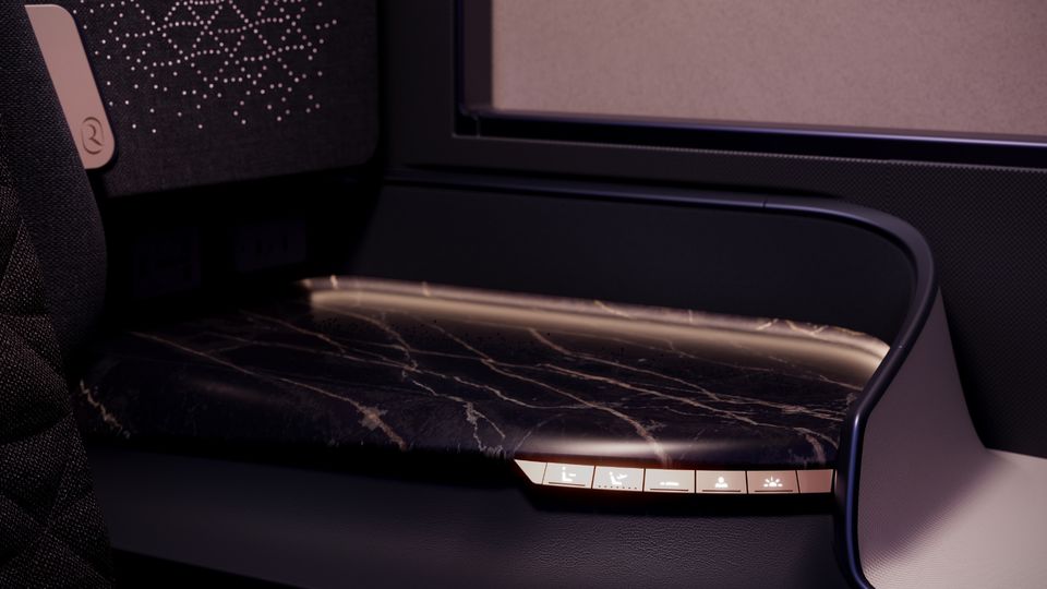 Riyadh Air's 787 business class.