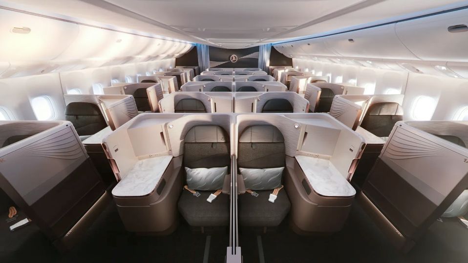 Turkish Airlines' Airbus A350-1000 business class.