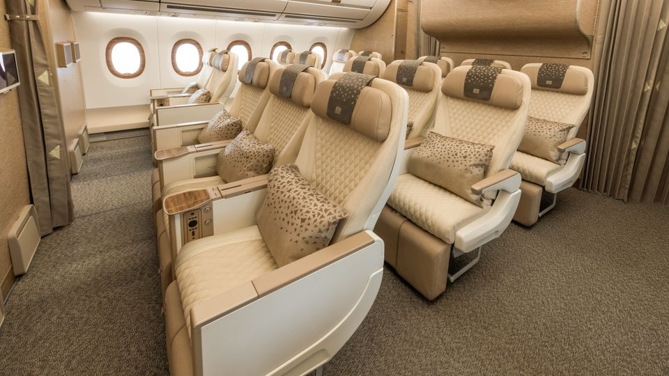Emirates' A350 premium economy.