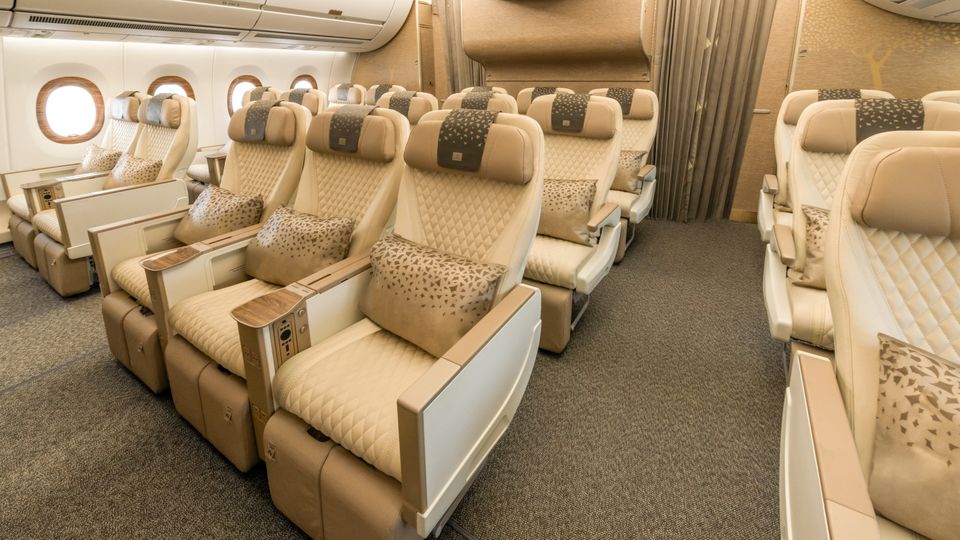 Emirates' A350 premium economy.