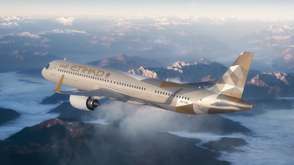 Etihad's Airbus A321LR.
