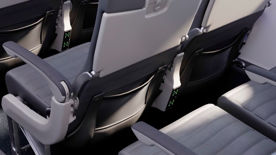 Virgin Australia's E190-E2 economy class.