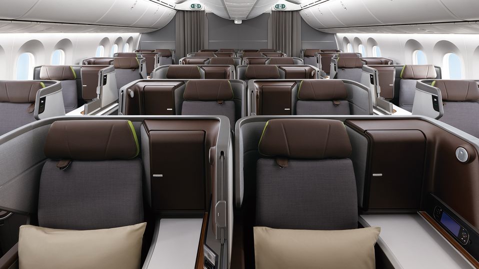 EVA Air Boeing 787 Royal Laurel Class (business class).