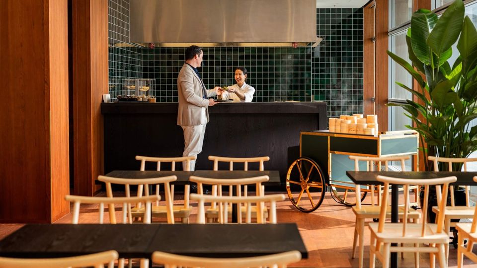 Cathay Pacific's The Bridge lounge at Hong Kong.